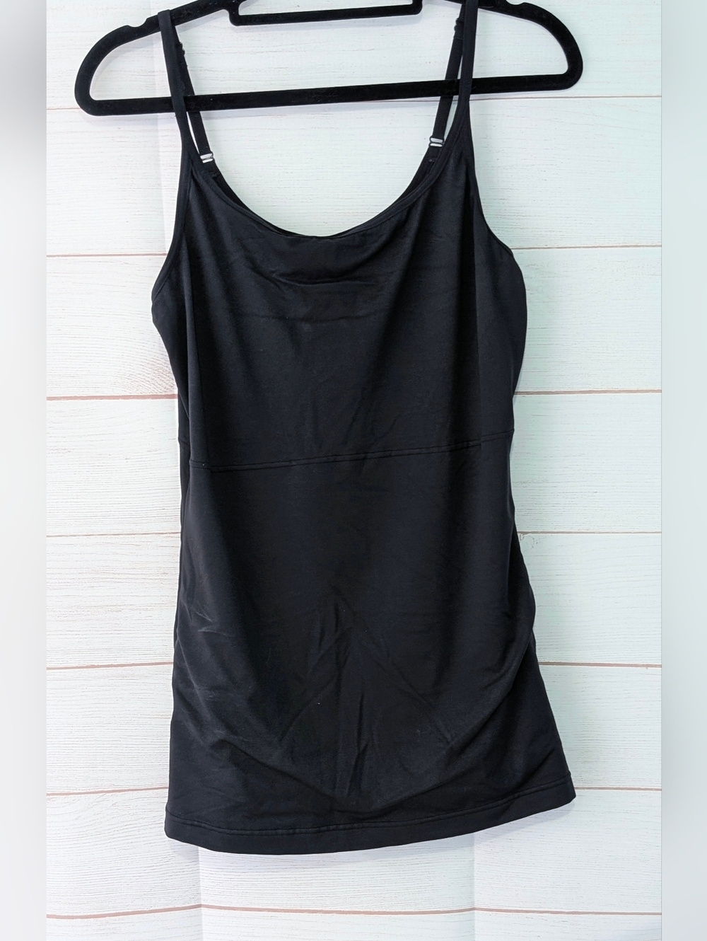 Flexees Black Scoop Neck Tummy Slimming  Camisole with Adjustable Straps Size 2X